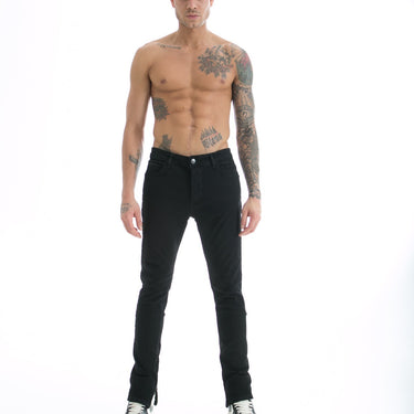 Ausgestellte Jeans mit Reißverschluss Schwarz