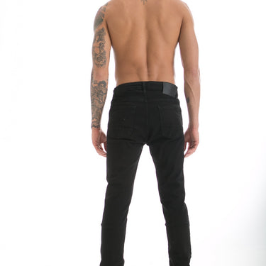 Ausgestellte Jeans mit Reißverschluss Schwarz